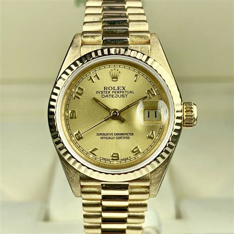 rolex president datejust 18k gold watch